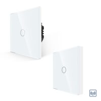 Pachet Intrerupator Simplu RF433 + Telecomanda 1 Canal RF433 cu Touch Din Sticla LUXION