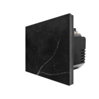 Intrerupator Dublu Cap Scara / Cruce cu Touch din Marmura LUXION, Serie A culoare neagra