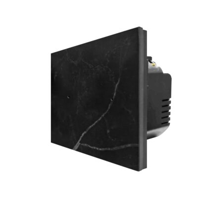 Intrerupator Dublu Cap Scara / Cruce cu Touch din Marmura LUXION, Serie A culoare neagra