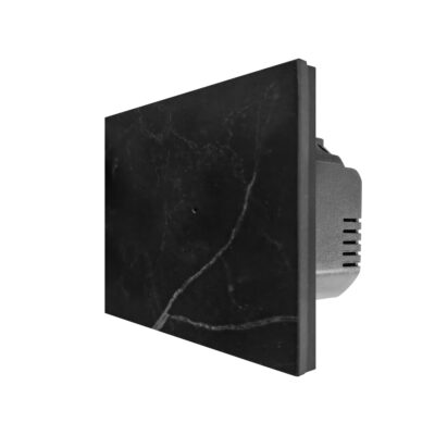 Intrerupator Simplu Cap Scara / Cruce cu Touch din Marmura LUXION, Serie A culoare neagra