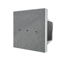Intrerupator Triplu Cap Scara / Cruce cu Touch din Marmura LUXION, Serie A culoare gri