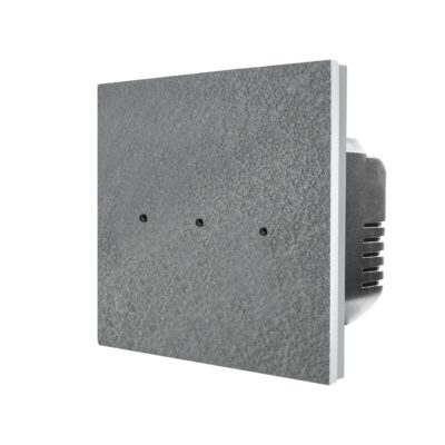 Intrerupator Triplu Cap Scara / Cruce cu Touch din Marmura LUXION, Serie A culoare gri