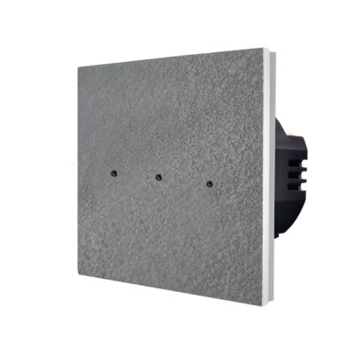 Intrerupator Triplu cu Touch din Marmura LUXION, 500W culoare gri