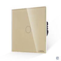 Intrerupator Simplu cu Revenire Curent Continuu 12/24V cu Touch din Sticla LUXION culoare aurie