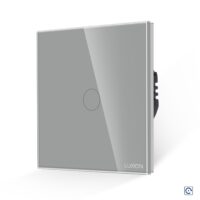 Intrerupator Simplu cu Revenire Curent Continuu 12/24V cu Touch din Sticla LUXION culoare gri