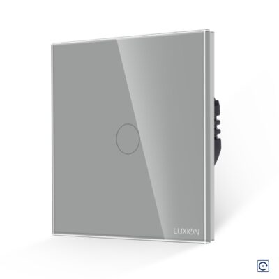Intrerupator Simplu cu Revenire Curent Continuu 12/24V cu Touch din Sticla LUXION culoare gri