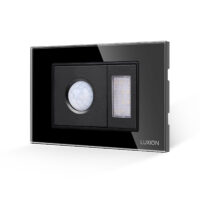 Senzor de Miscare 2M si Lampa de Veghe LUXION  cu Rama din Sticla, Standard Italian, 3M culoare neagra