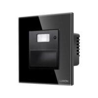 Lampa de Veghe cu Senzor de Miscare LUXION cu Rama din Sticla culoare neagra