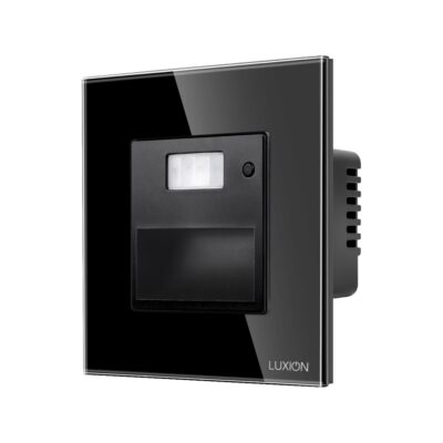 Lampa de Veghe cu Senzor de Miscare LUXION cu Rama din Sticla culoare neagra