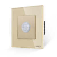 Lampa de Veghe cu Senzor de Miscare LUXION cu Rama din Sticla culoare aurie