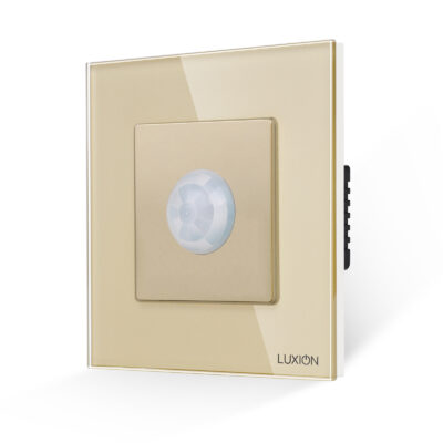 Lampa de Veghe cu Senzor de Miscare LUXION cu Rama din Sticla culoare aurie
