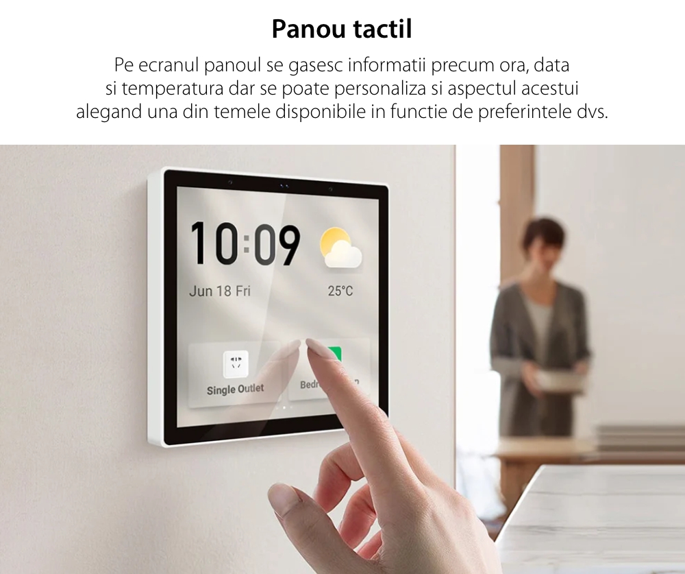 Panou de Comanda Inteligent LUXION All-in-One cu Integrare Sonerie, Control Lumini, AC, Draperii