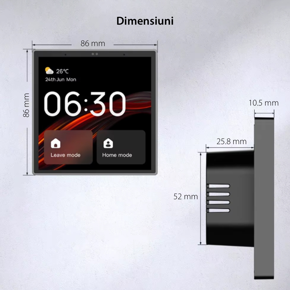 Panou de Comanda Inteligent LUXION All-in-One cu Integrare Sonerie, Control Lumini, AC, Draperii