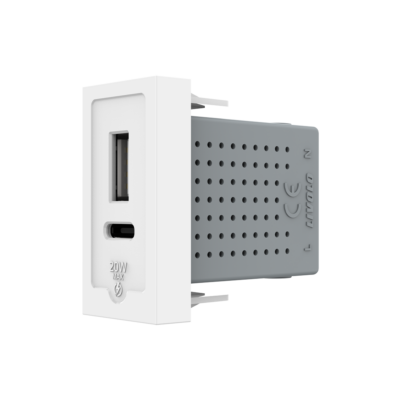 Modul Priza USB-A + USB-C, 20W LIVOLO