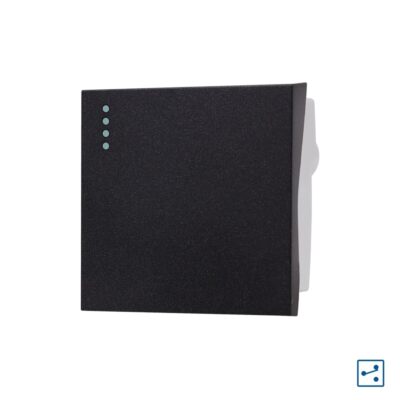 Modul Intrerupator Simplu Cap Cruce Mecanic 2M LUXION, Standard Italian culoare neagra