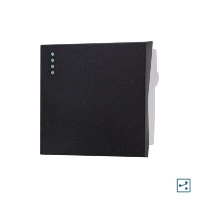 Modul Intrerupator Simplu Cap Scara Mecanic 2M LUXION, Standard Italian culoare neagra