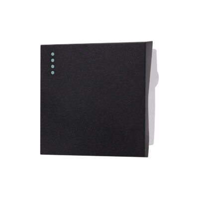 Modul Intrerupator Simplu Mecanic 2M LUXION, Standard Italian culoare neagra