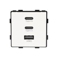 Modul Priza Fast Charge 65W – USB-A + 2 x USB-C LUXION