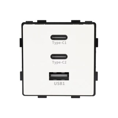 Modul Priza Fast Charge 65W – USB-A + 2 x USB-C LUXION