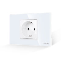 Priza Simpla LUXION cu Rama din Sticla, Standard Italian, 2/3M