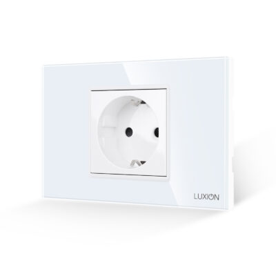 Priza Simpla LUXION cu Rama din Sticla, Standard Italian, 2/3M