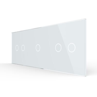 Panou Intrerupator Dublu + Simplu + Dublu cu Touch LIVOLO din Sticla