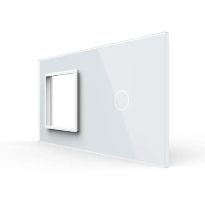 Panou Priza Simpla + Intrerupator Simplu cu Touch LIVOLO din Sticla